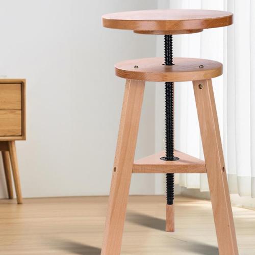 Beech Wood Round Surface Drawing Stool Rotating Sketch Stool Height Adjustable