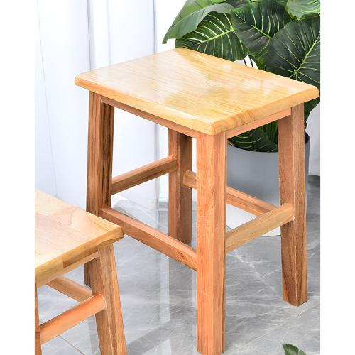 Solid Wood Stool Square Stool Household Square Dining Chair Simple Wooden Stool