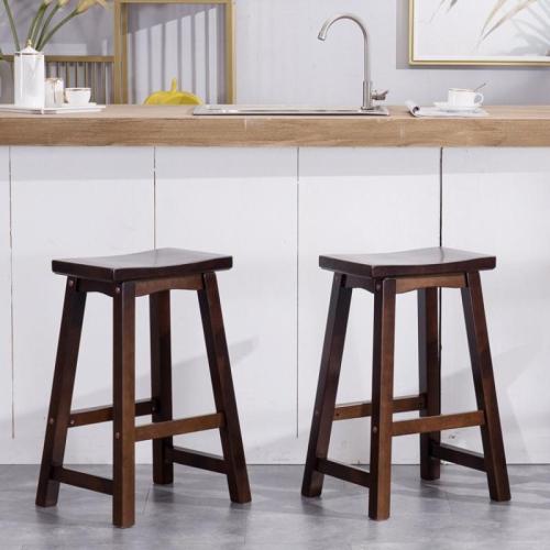 Solid wood bar stool home light luxury minimalist stool modern bar stool