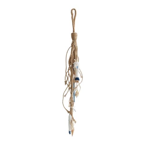 Mediterranean style rope hanging string starfish shell fish string decoration