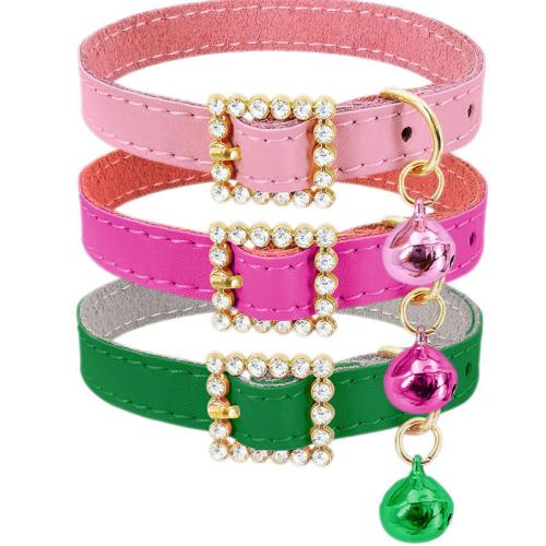 PU Cuir Pets Collar Alliage de zinc plus de couleurs pour le choix pièce