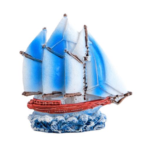 Resin Painted Small Ornaments Creative Home Decorations Mediterranean Style Boat Decoration