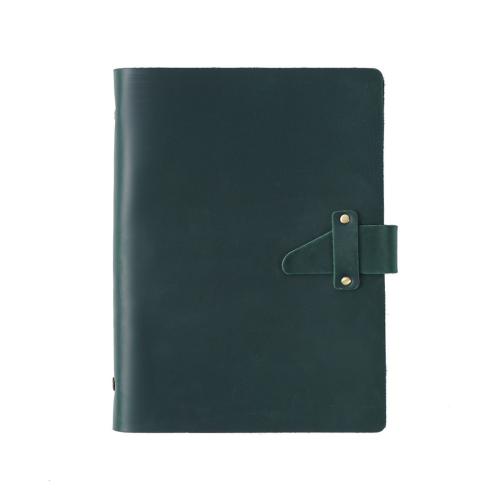 A5 genuine leather vintage loose-leaf notebook diary office business simple notepad Leather Book