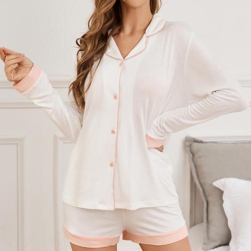 Radius & Spandex Frauen Pyjama Set, Weiß,  Festgelegt