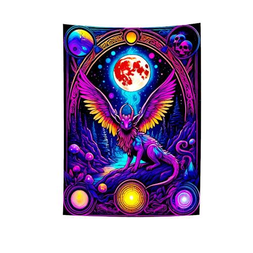 Fluorescent Tapestry Interior Decoration Background Cloth Night Glow