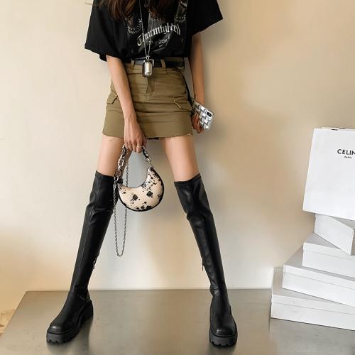 Thick-Soled Over-Knee Long Fashion Boots for Women Fashion Casual Soft Leather Boots