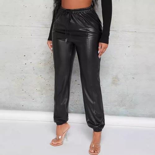 Polyester Slim Women Long Trousers black PC