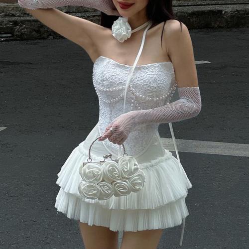 Polyester Ensemble de robe deux pièces Blanc pièce