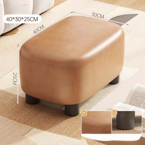 Cuir ciré & Bois massif Tabouret Solide plus de couleurs pour le choix pièce