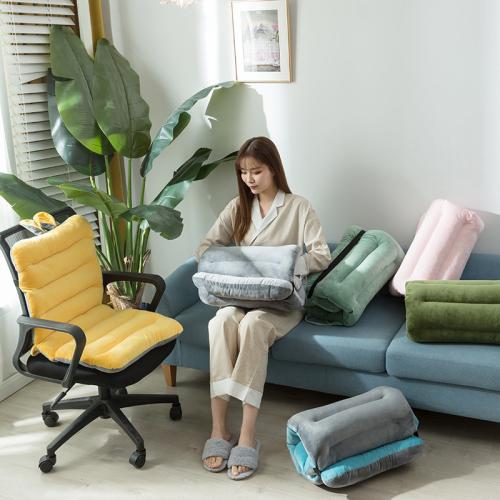 Rabbit ears crystal velvet cushion office seat thick cushion