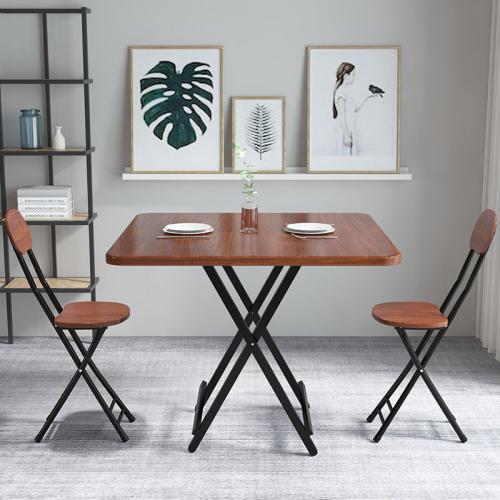 Foldable table household dining table simple portable dining table and chair set