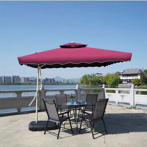 Outdoor Square Large Parasol Courtyard Camping Style Umbrella Foldableing Large Sun Umbrella