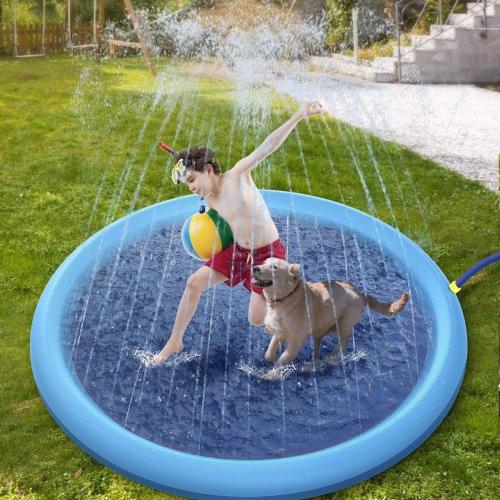 PVC pet water spray mat children water spray mat non-slip thickened sprinkler mat