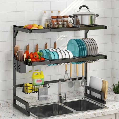 Kitchen Sink Storage Rack Countertop Bowl and Dish Storage Rack Multifunctional Dish Rack