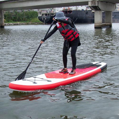 Red and black paddle board inflatable surfboard SUP board