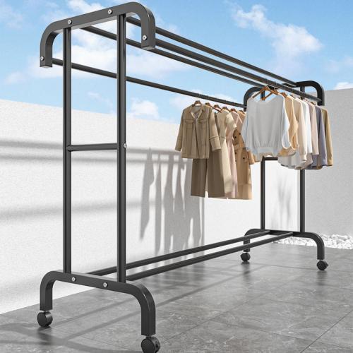 Simple drying rack bedroom floor hanger indoor clothes hanger