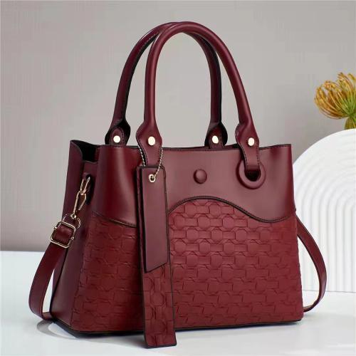 PU Leather Easy Matching Handbag large capacity & attached with hanging strap PC