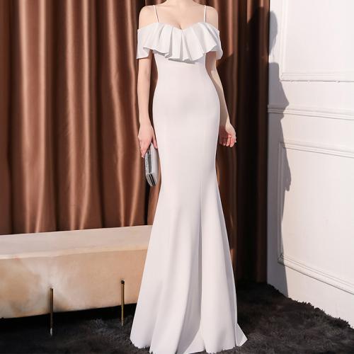 Evening Dress Women's High-end Elegant Light Luxury High-end Banquet Long Strap Fishtail Dress