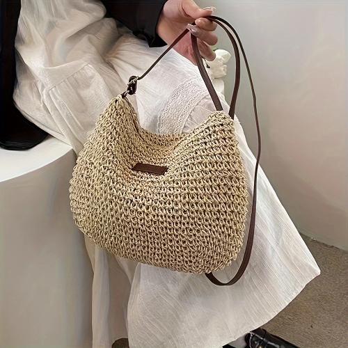 Straw Bag Women's New Trendy Fashion All-match Elegant Beach Bag