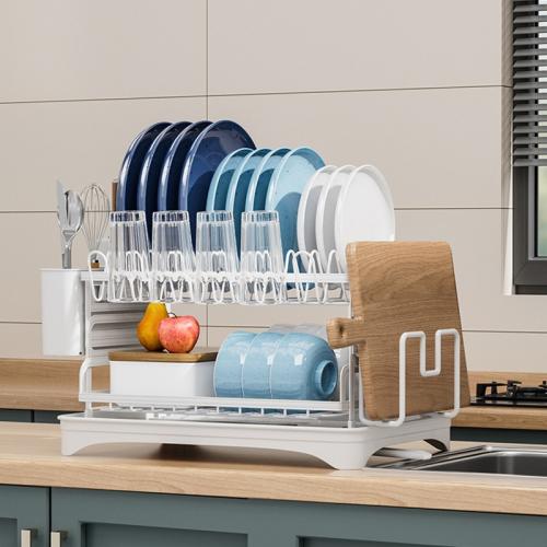 Kitchen Dish Rack Drain Rack Multifunctional Bowl and Dish Chopsticks Storage Rack Household