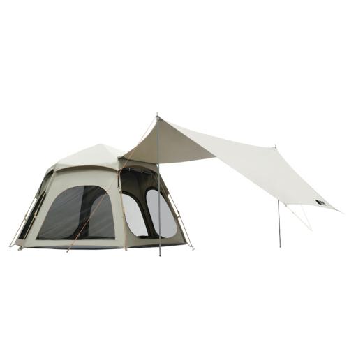 Outdoor folding tent portable camping overnight thickened rain-proof automatic tent with canopy