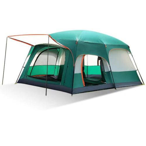 Outdoor camping oversized tent 8-12 people rain-proof silver-coated outdoor tent