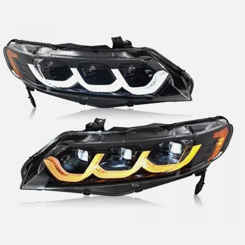   LED Headlights For Honda Civic 8Th Gen 2006-2011 DRL LED Head Lamp WITHOUT AFS