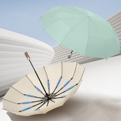 Automatic Mechanical Umbrella Portable Sunny and Rainy Dual-use Three-fold Umbrella