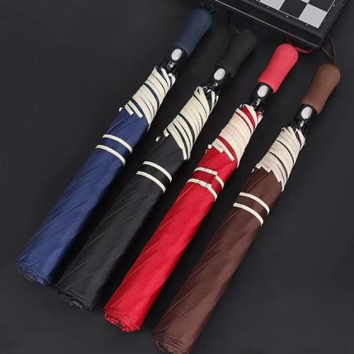 27 Inch Automatic Folding Umbrella Two-fold Golf Umbrella Large Windproof Sunny Umbrella