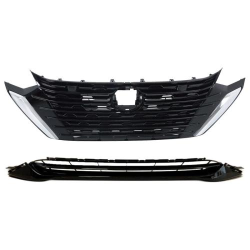 Front Bumper Upper Grille & Lower Grille for 2024-2025 Nissan Sentra S SV Model