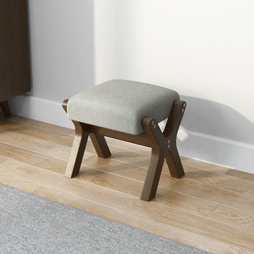 Household Small Stool Solid Wood Soft Bag Comfortable Shoe Changing Stool