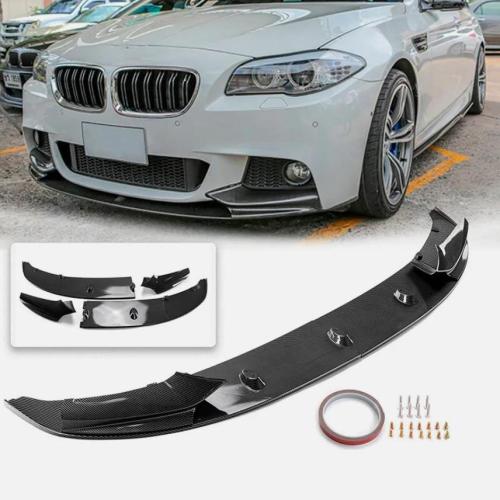 For 11-16 BMW F10 5 Series M Sport Front Bumper Lip Splitter Carbon Fiber Style