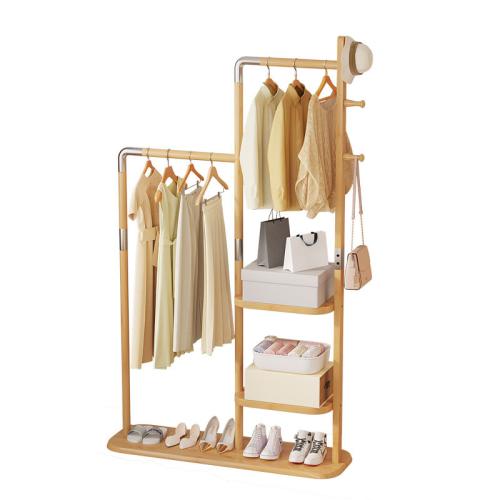 Moso Bamboo Multifunction Clothes Hanging Rack durable Solid PC