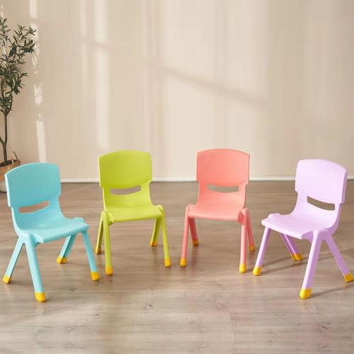 Thickened children's back chair household plastic chair baby dining chair non-slip chair