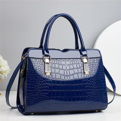 PU Leather Concise Handbag large capacity & attached with hanging strap Solid PC