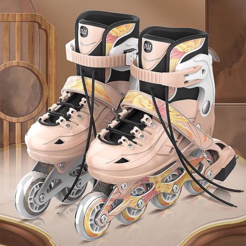 Inline roller skates children's protective gear full set beginner adjustable roller skates