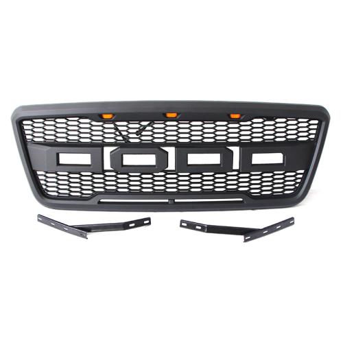 For 2004 2005 2006 2007 2008 Ford F150 Grill Raptor Style Front Grille Black