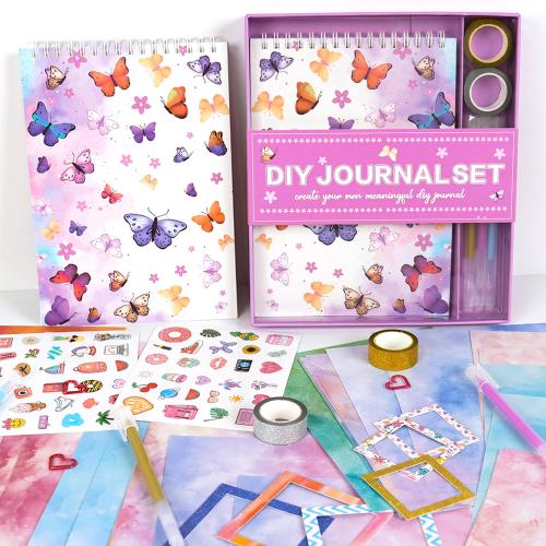 DIY JOURNAL SET Diary Gift Box Scrapbook Sticker Children's Stationery set