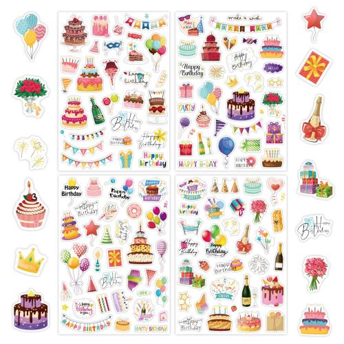 Birthday stickers children's cartoon happy birthday party decoration