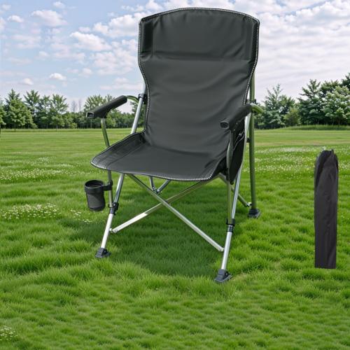 Outdoor camping folding chair ultra light portable leisure chair with cup holder storage bag