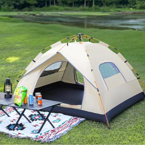 Winter tent outdoor portable automatic 5-8 people thickened rain-proof tent full set