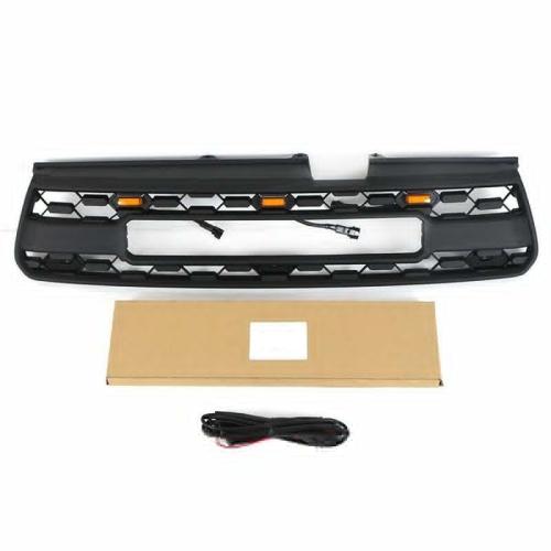 Black Front Grille Fits For TOYOTA RAV4 2001 2002 2003 Upper Grille W/Amber Led