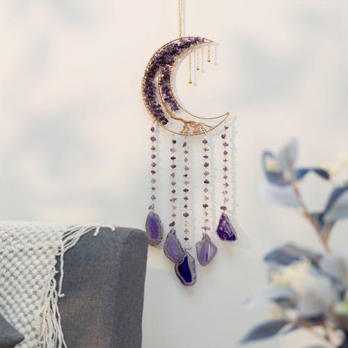 Alambre de cobre & Drahokam & Křišťálové sklo Dream Catcher závěsné ozdoby più colori per la scelta kus