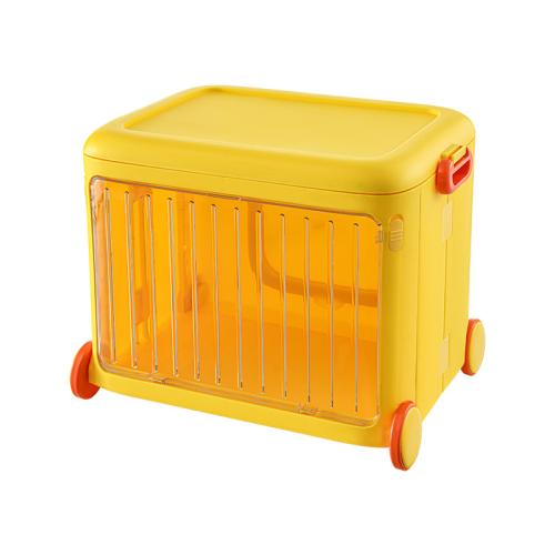 Children's toy box foldable household storage box transparent trolley box