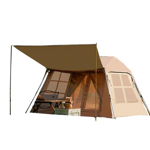 Aluminium Alloy & Polyester and Cotton & Oxford & Gauze Outdoor & Waterproof Tent sun protection khaki PC