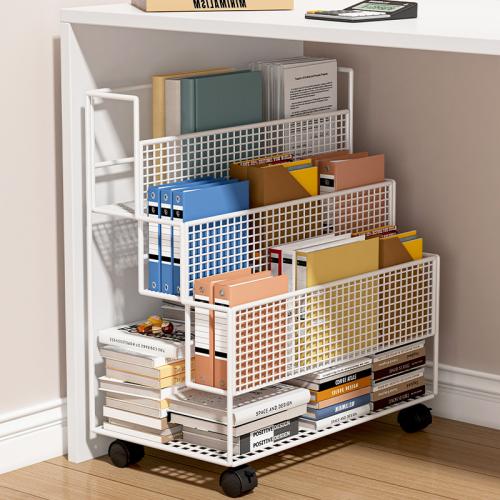 Under-desk bookshelf shelf trolley desk storage multi-layer simple bookcase