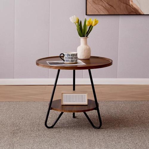 Iron Small Round Table Bedroom Bedside Table Sofa Side Table Bay Window Small Table