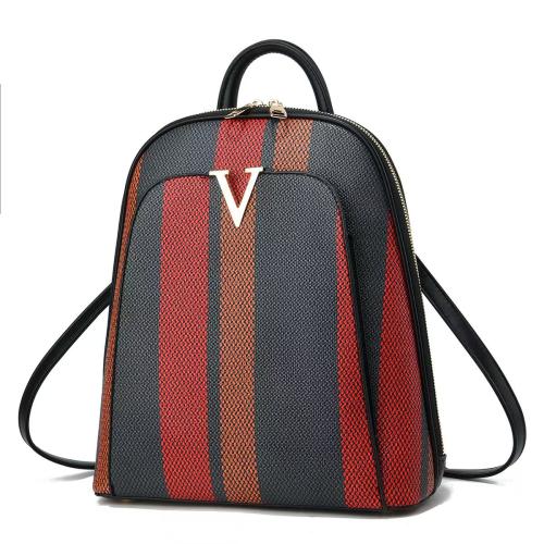 Backpack bag travel lightweight large capacity striped bag