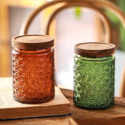 Glass dampproof Storage Jar tight seal & dustproof PC