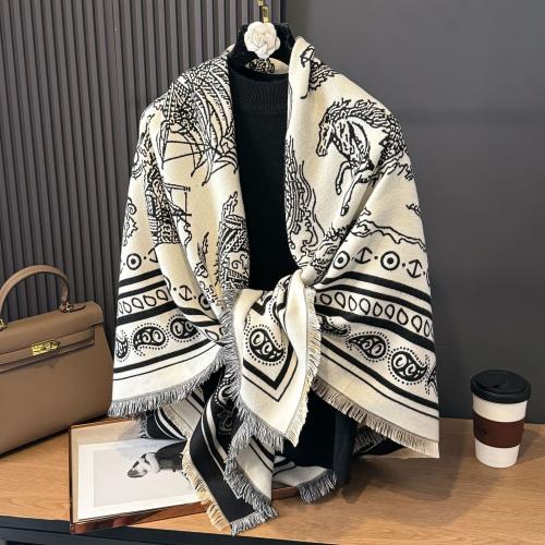 Polyester Easy Matching & Tassels Women Scarf thicken printed PC